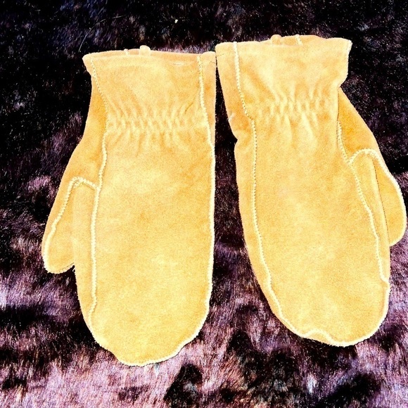 Leather Mittens Unisex - Picture 1 of 3